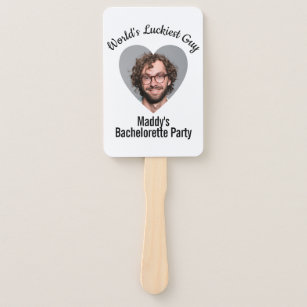 Fun Personalised Face on Stick Bachelorette Party Hand Fan