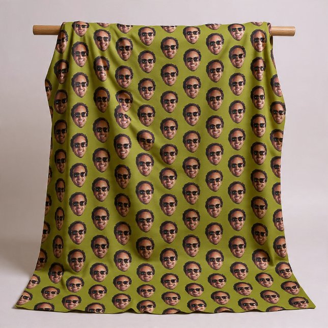 Fun Personalised Face Photo Fleece Blanket (Fun Personalized Face Photo Fleece Blanket by Ricaso. Add your own photograph, cut out face pattern.)