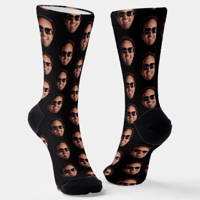 Fun Personalised Face Photo Socks (Angled)