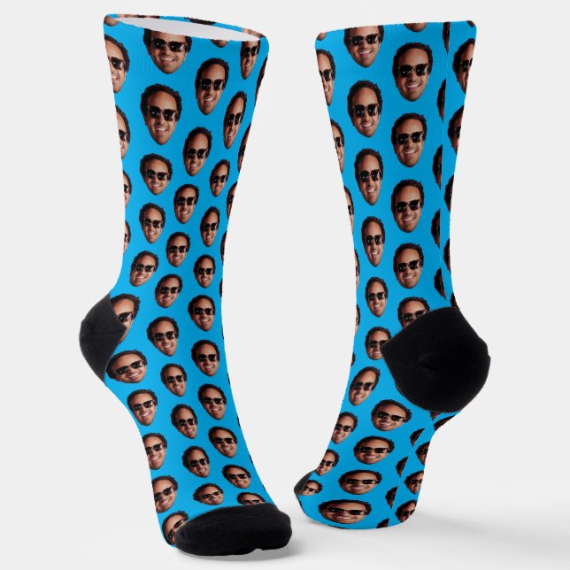 Fun Personalised Face Photo Socks (Angled)