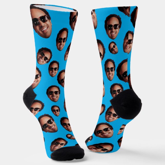 Fun Personalised Face Photo Socks (Angled)