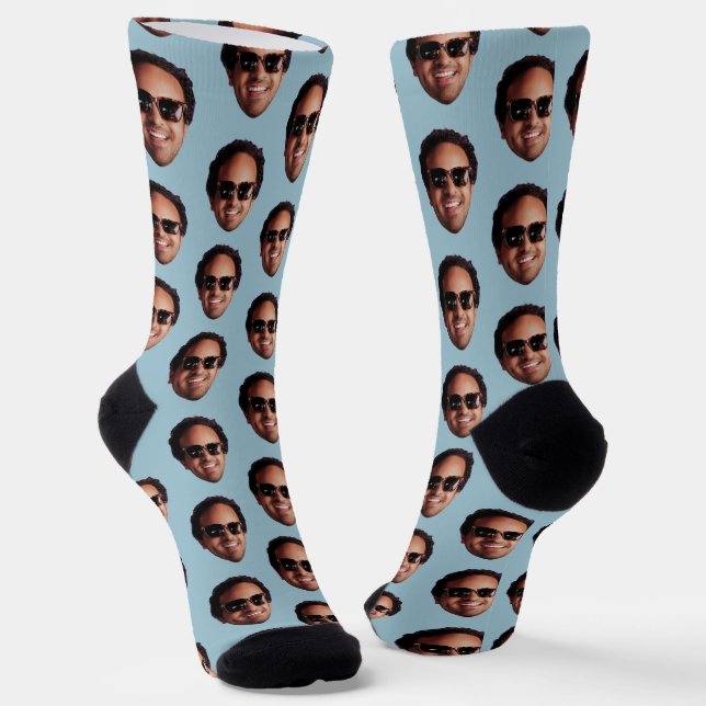 Fun Personalised Face Photo Socks (Angled)