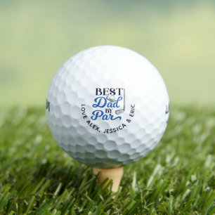 Fun Personalised Gift For Golf Dad Best Dad By Par Golf Balls