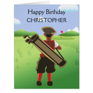 Fun Personalised Golfer on golf course