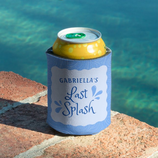 Fun Personalised "Last Splash" Bachelorette Party  Can Cooler (In Situ Pool)