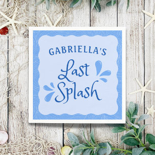 Fun Personalised "Last Splash" Bachelorette Party  Napkin