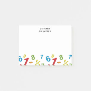 Fun Personalised Math123 numbers Post-it Notes