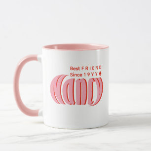 Fun Personalised "Nancy" Pink and Red, Best Friend Mug