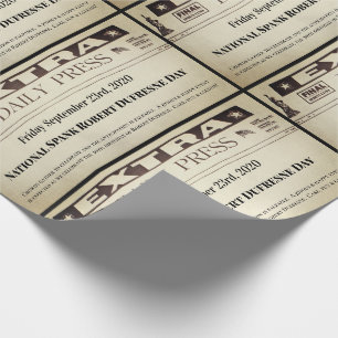 Fun Personalised Newspaper Wrapping Paper