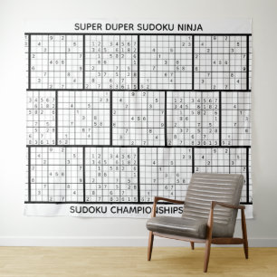 Fun Personalised SUDOKU Backdrop Tapestry