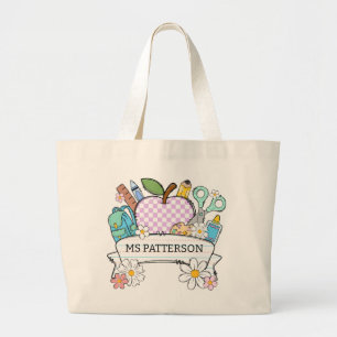 Fun Personalised Teacher Large Tote Bag