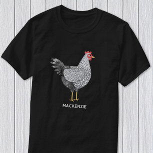 Fun Personalised Watercolor Wyandotte Chicken T-Shirt