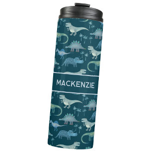 Fun Personalized Dinosaur Pattern Thermal Tumbler