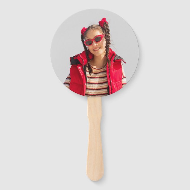 Fun Personalized Face on a Stick Photo Prop  Hand Fan (Front)