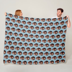 Fun Personalized Face Photo Fleece Blanket
