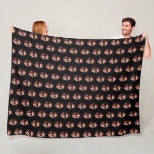 Fun Personalized Face Photo Fleece Blanket