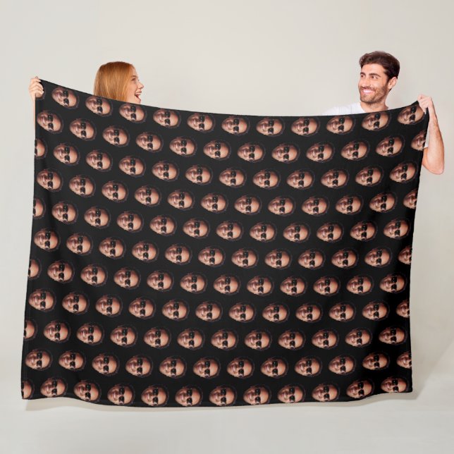 Fun Personalized Face Photo Fleece Blanket (In Situ)