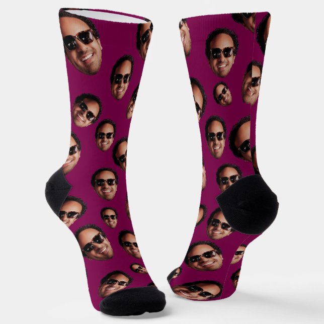 Fun Personalized Face Photo Socks (Angled)