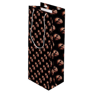 Fun Personalized Face Photo Wine Gift Bag