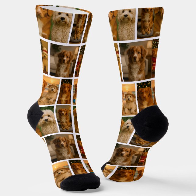 Fun Personalized Photo Socks (Angled)