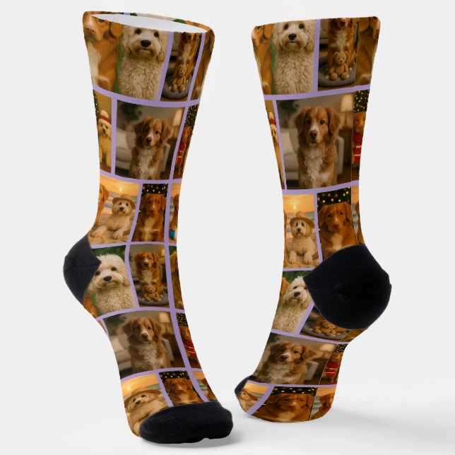 Fun Personalized Photo Socks (Angled)