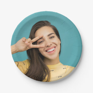 Fun Personalized Your Face Custom Photo  Paper Plate