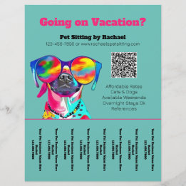 Fun Pet Sitter Dog Walker Business Tear Sheet