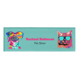 Fun Pet Sitter Dog Walker Name Tag