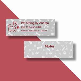 Fun Pet Sitting Business Cards