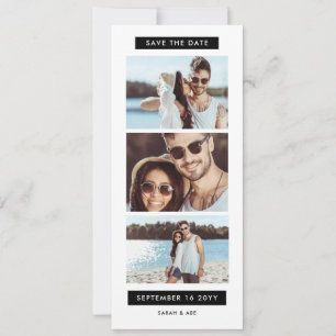 Fun Photo Booth Wedding Flat Save The Date Card