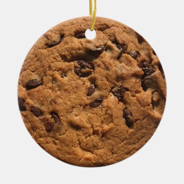 Fun photo Chocolate chip cookie  Ceramic Ornament (Front)