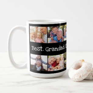 Fun Photo Collage Best Grandad Ever Black White Coffee Mug