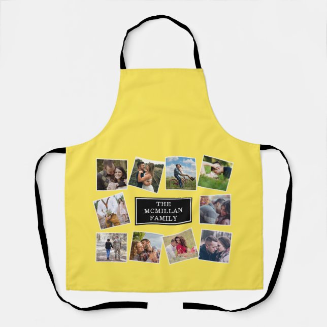 Fun Photo Collage Yellow Apron (Front)