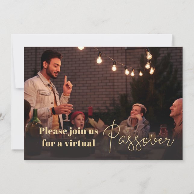 Fun Photo Virtual Passover Invitation (Front)