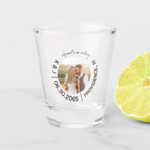 Fun Photo Wedding Favour Shot Glass