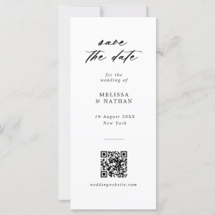 Fun Photobooth Strip QR Code Wedding Save the Date