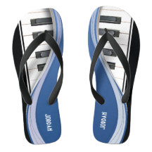 Fun Piano Design With Blue Swoosh