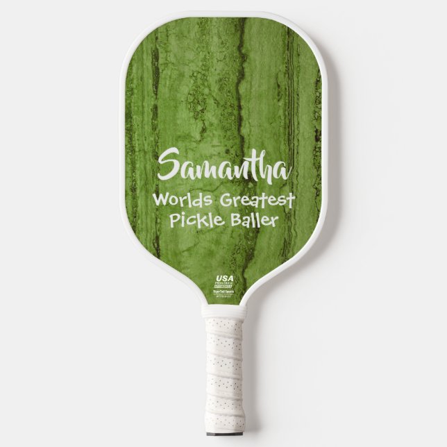 Fun pickle green  pickleball paddle (Front)