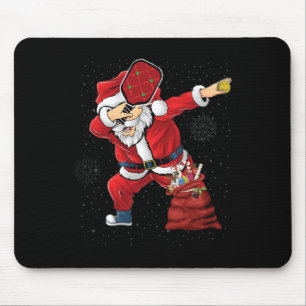 Fun Pickleball Christmas Santa Playing Pickleball  Mouse Pad
