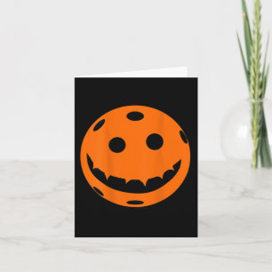 Fun Pickleball Halloween Pumpkin Back Print Card