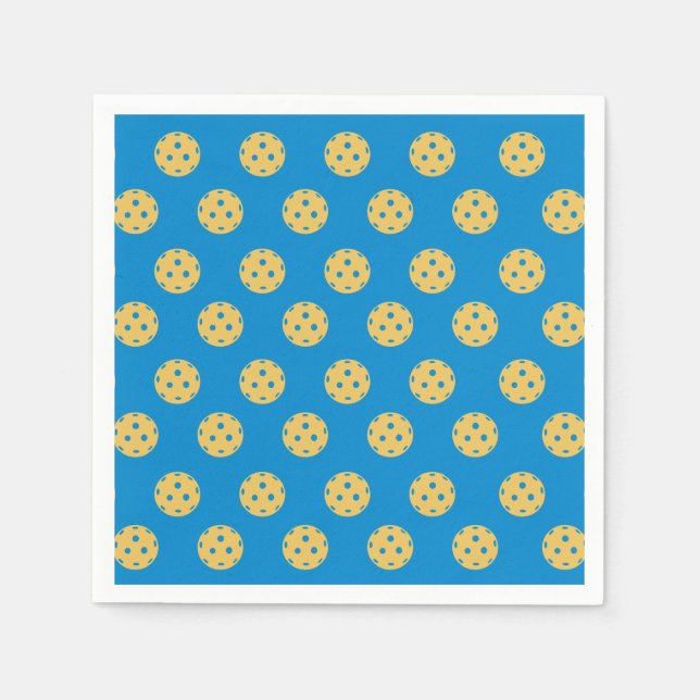 Fun Pickleball Pattern Pickleball Party Napkin (Front)