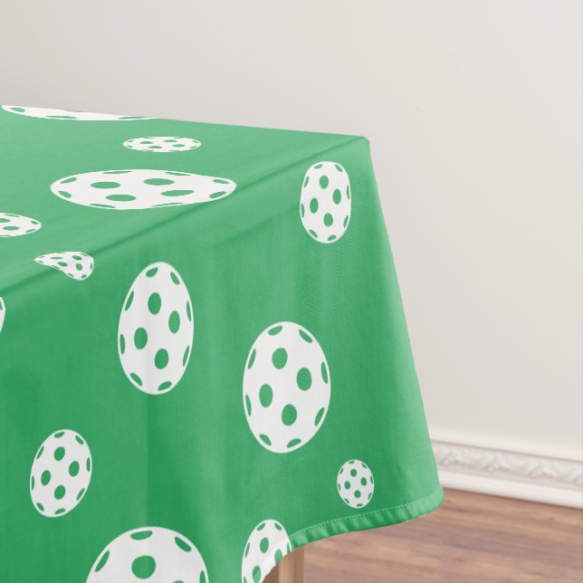 Fun pickleball sports pattern tablecloth design (In Situ)