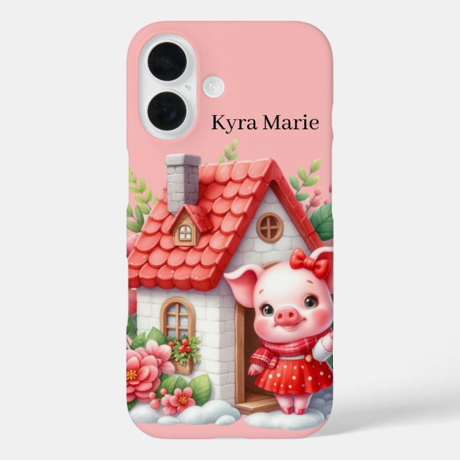 Fun pig lovers add your name  Case-Mate iPhone case (Back)