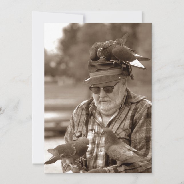 Fun Pigeons Roost Man Retirement Party Invitation (Front)