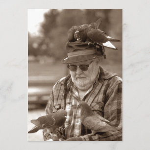 Fun Pigeons Roost Man Retirement Party Invitation