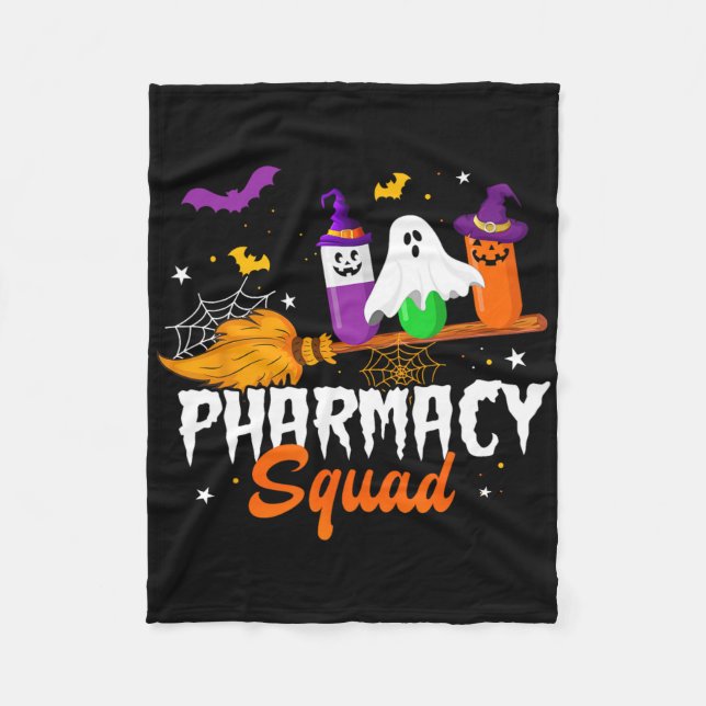 Fun Pills Pharmacy Squad Pharmacist Technician Hal Fleece Blanket (Front)