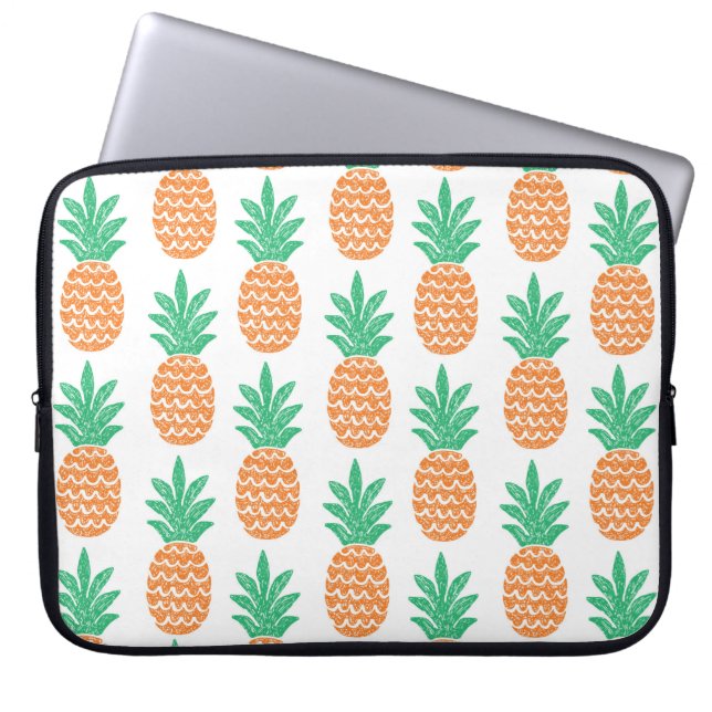 fun pineapple seamless pattern laptop sleeve (Front)