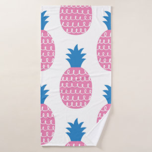 Fun pineapple seamless pattern vintage illustratio bath towel