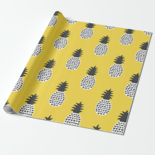 Fun pineapple seamless pattern wrapping paper