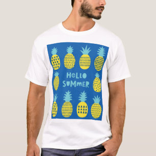 Fun Pineapple Vintage Card Design T-Shirt